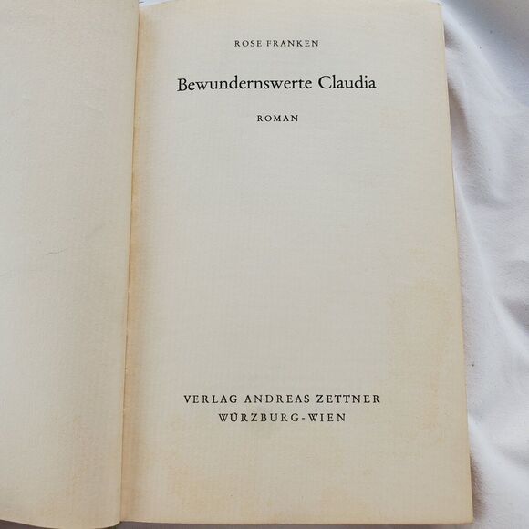 Rose Franken 1960 1st Edition Signed By Author HC DJ In German Bewundernswerte - Picture 9 of 14